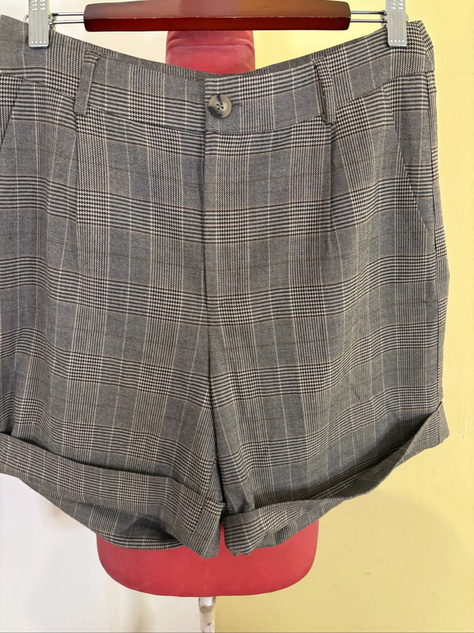 Walische prins van Wales geruite maatwerk shorts met omgeslagen zoom – photo 2